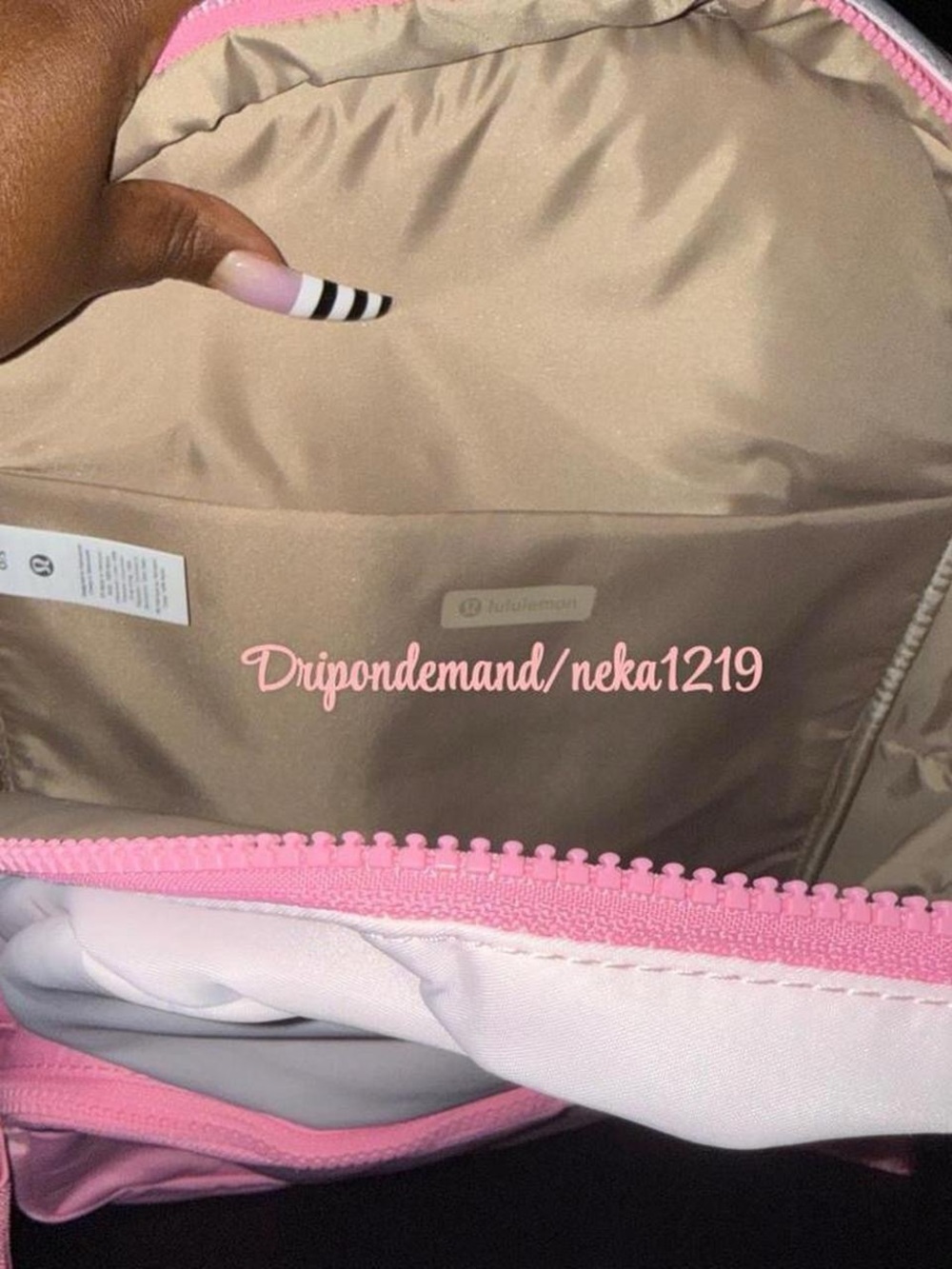 Lululemon Everywhere Backpack 22L- Candy Cloud/Pink Pearl/Wacky Khaki - Picture 6 of 10